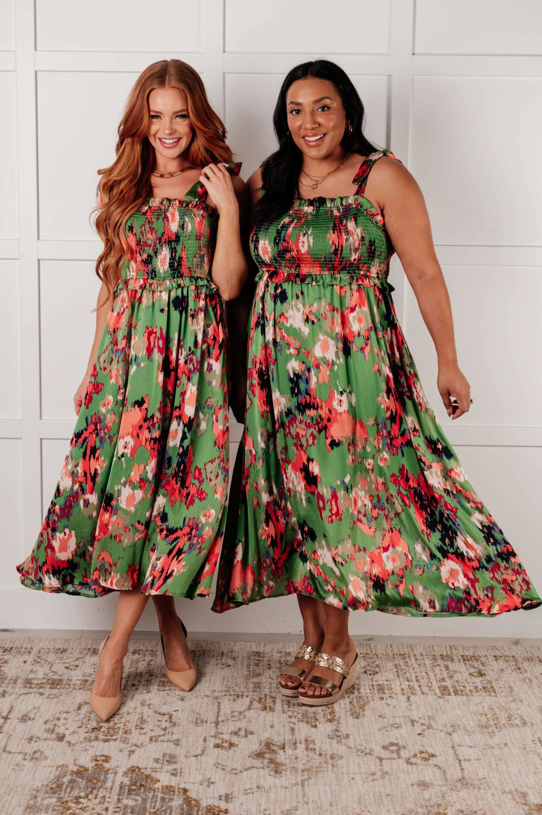 A Little While Longer Dress in Green - SwagglyLife Home & Fashion